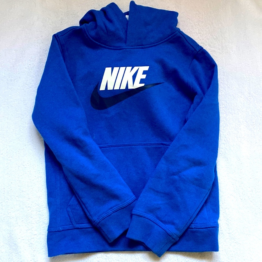 Nike Boys Sz Youth Small Blue Hoodie Sweatshirt